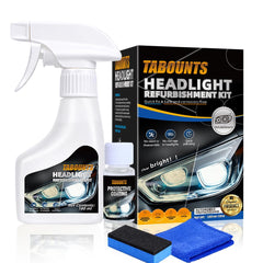 TABOUNTS headlight restoration kit restores clarity for safer night driving.