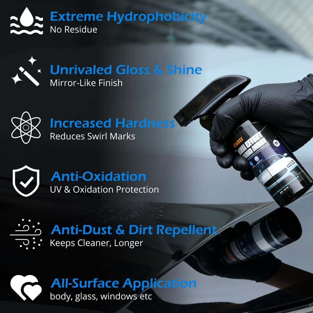 TABOUNTS quick-effect spray on car hood demonstrates fast scratch-swipe and gloss