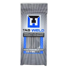 Tabweld Black Plague grey glue adheres to metal for sturdy pulls
