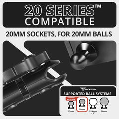 Tackform anti-theft knob option enhances security in setups.