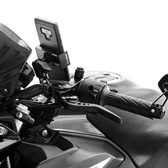 Tackform bar clamp fits 7/8 to 1-1/4 inch handlebars with bushings for versatility.