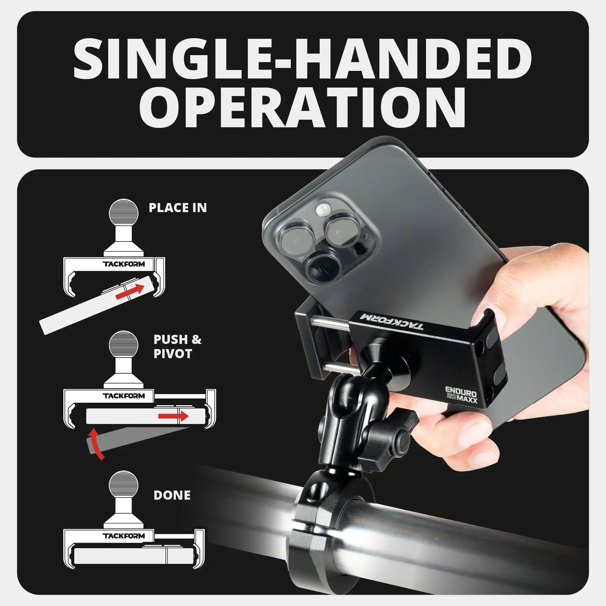 Tackform universal device fit supports most phones with or without cases
