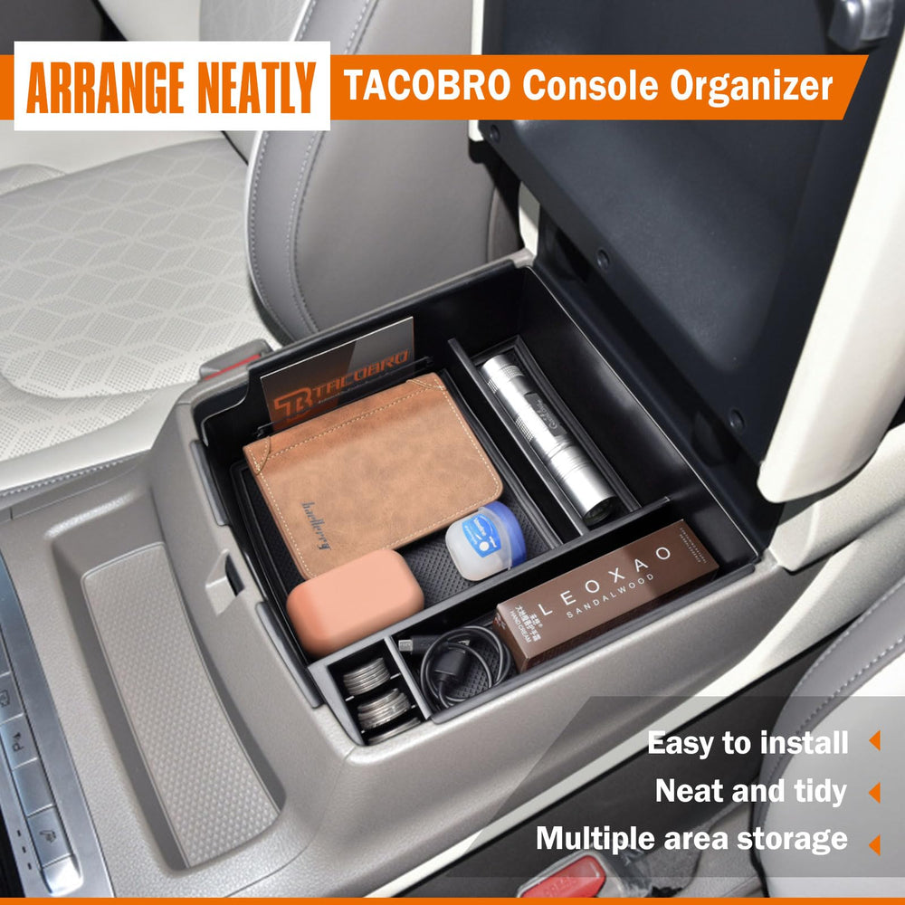TACOBRO tray with rubber pad reduces movement and rattling.