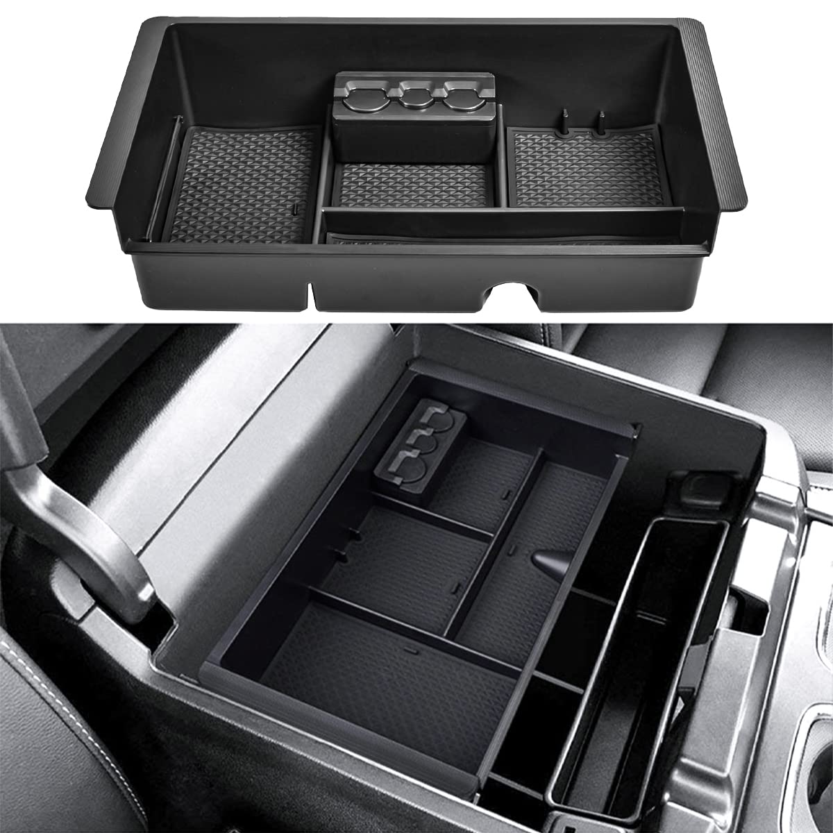 TACOBRO center console tray installs cleanly with easy, drift-free placement.