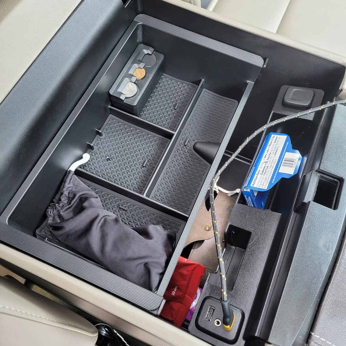 TACOBRO organizer fits full-console bucket-seat configurations for Silverado and Sierra.