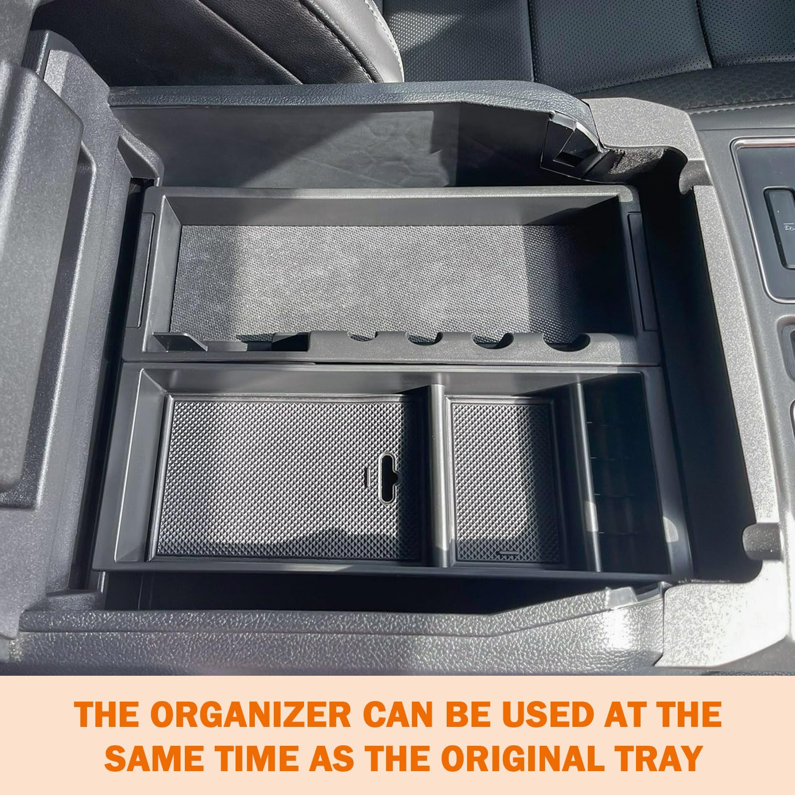 TACOBRO durable ABS matte finish center console organizer keeps cabin tidy