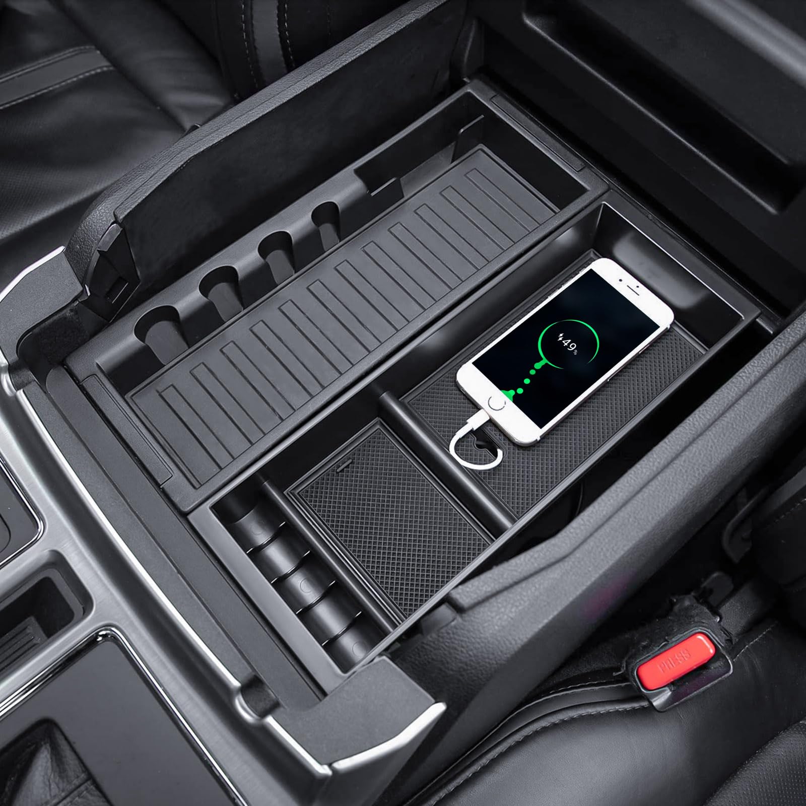 TACOBRO center console organizer top view for F-150 full-console