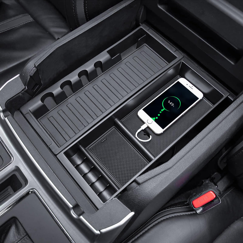 TACOBRO center console organizer top view for F-150 full-console