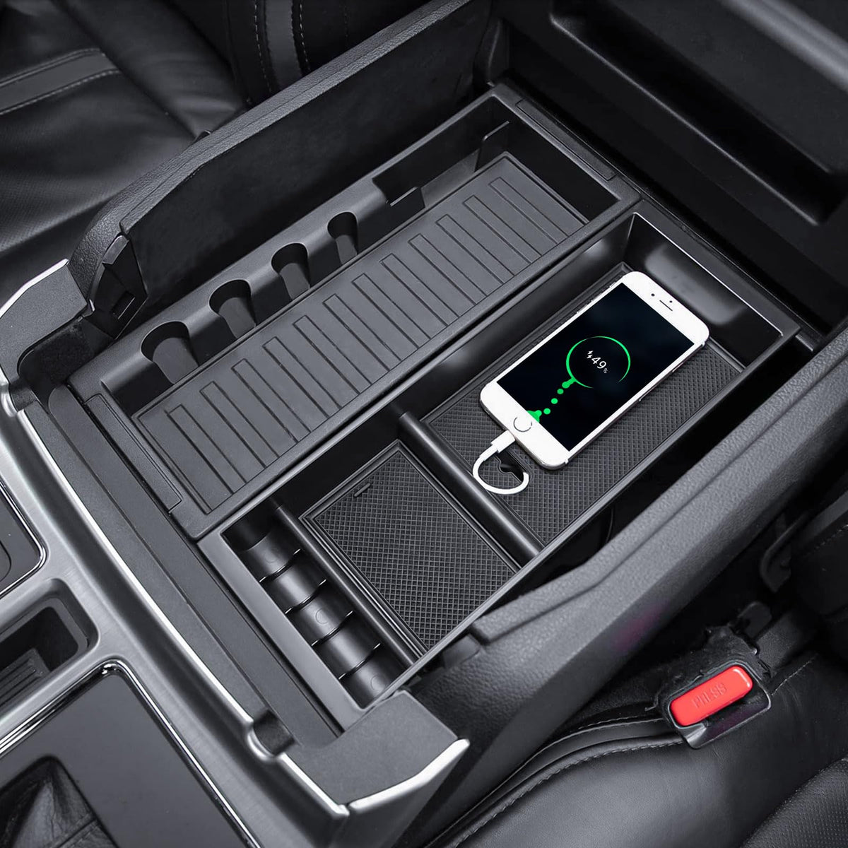 TACOBRO center console organizer top view for F-150 full-console