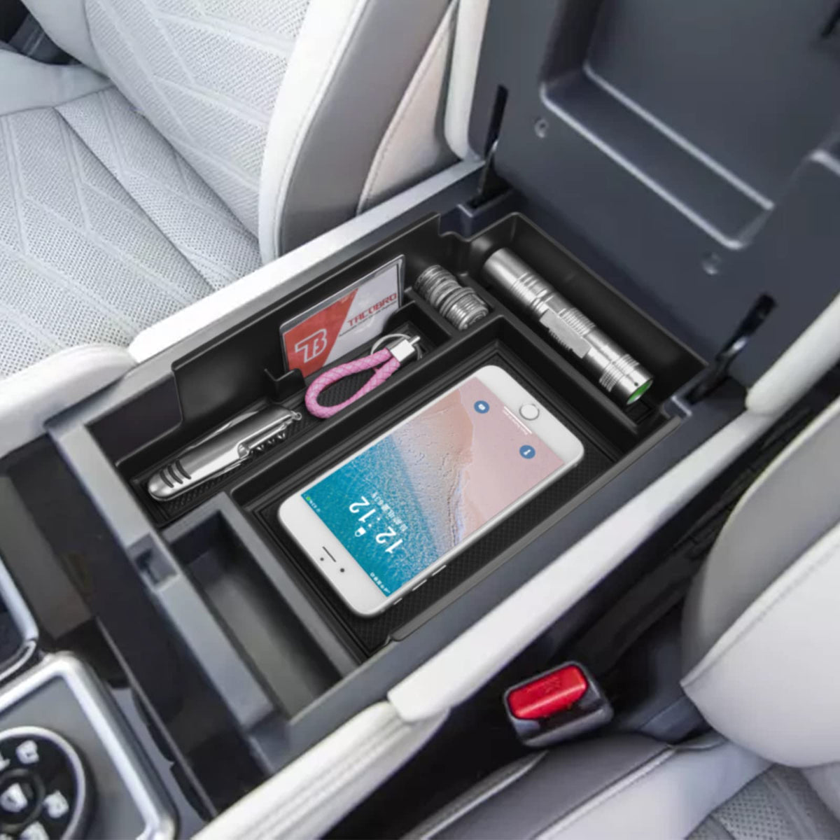 TACOBRO center console organizer for Pathfinder with precise fit and clutter-free console.