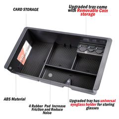 TACOBRO center console organizer close-up shows frosted finish and durability.