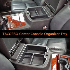 TACOBRO center-console organizer tray ABS plastic matte finish close-up