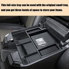TACOBRO ABS material tray provides durable protection for the console area.