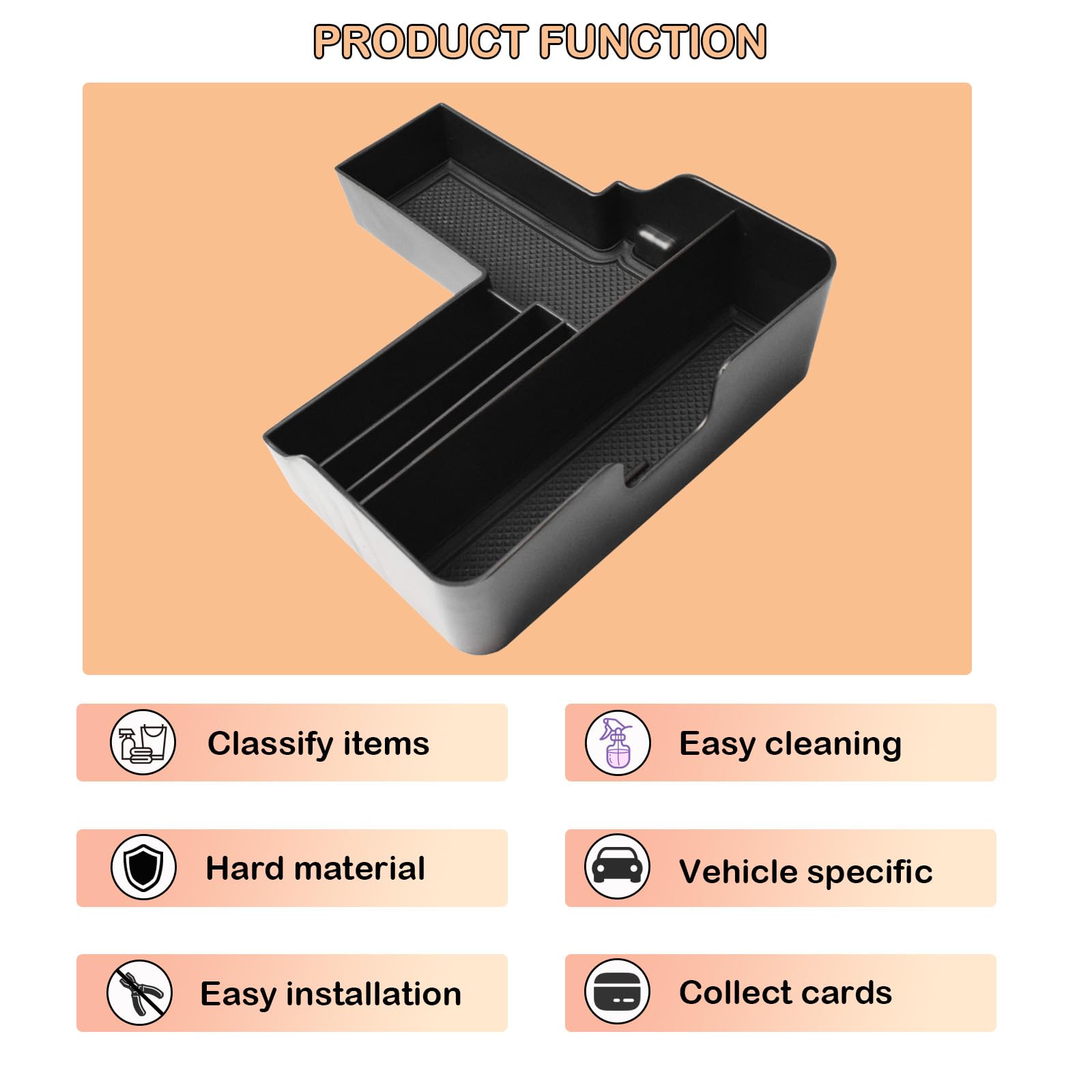 Compact organization boost helps keep coins and keys neatly arranged.