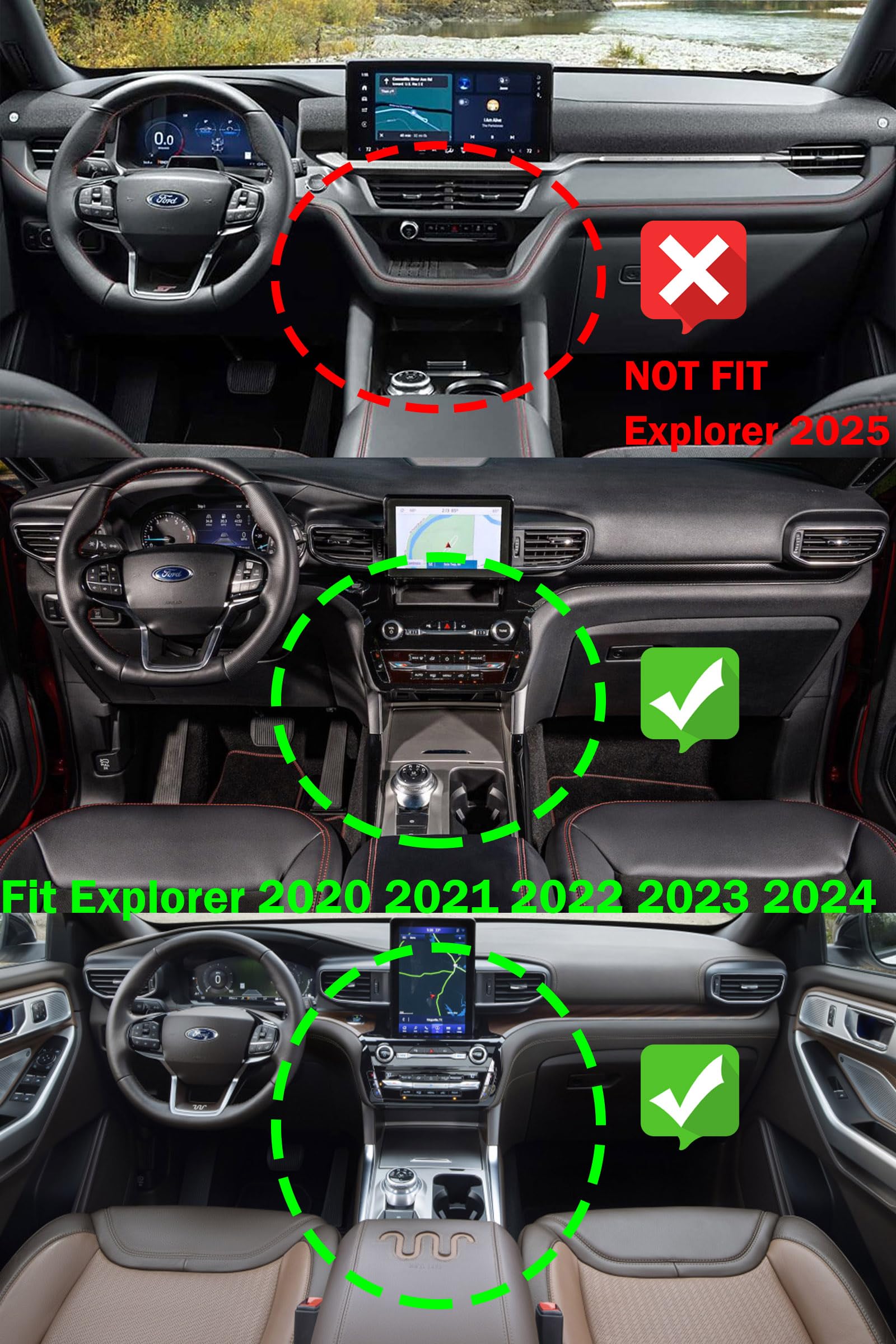 Anti-slip rubber pads cradle items to reduce movement during drives.