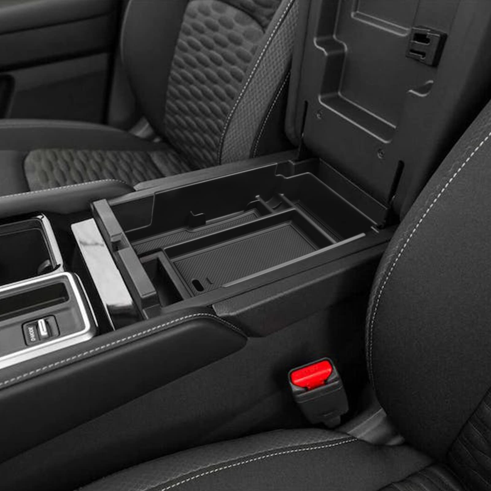 TACOBRO Pathfinder armrest tray keeps keys, coins, and pens organized.