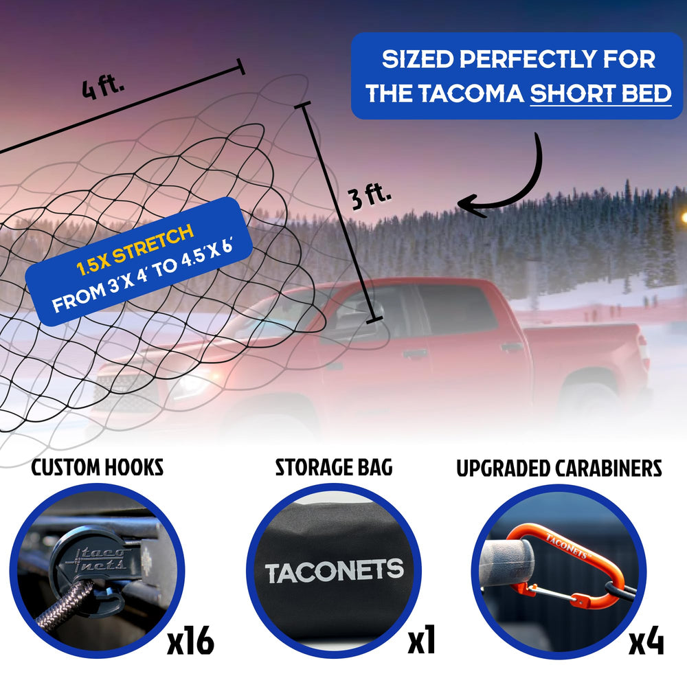TacoNets 8mm bungee with 6 inch diamond grid stabilizing gear