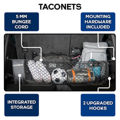 TacoNets envelope cargo net Tahoe fit prevents items from shifting during trips.