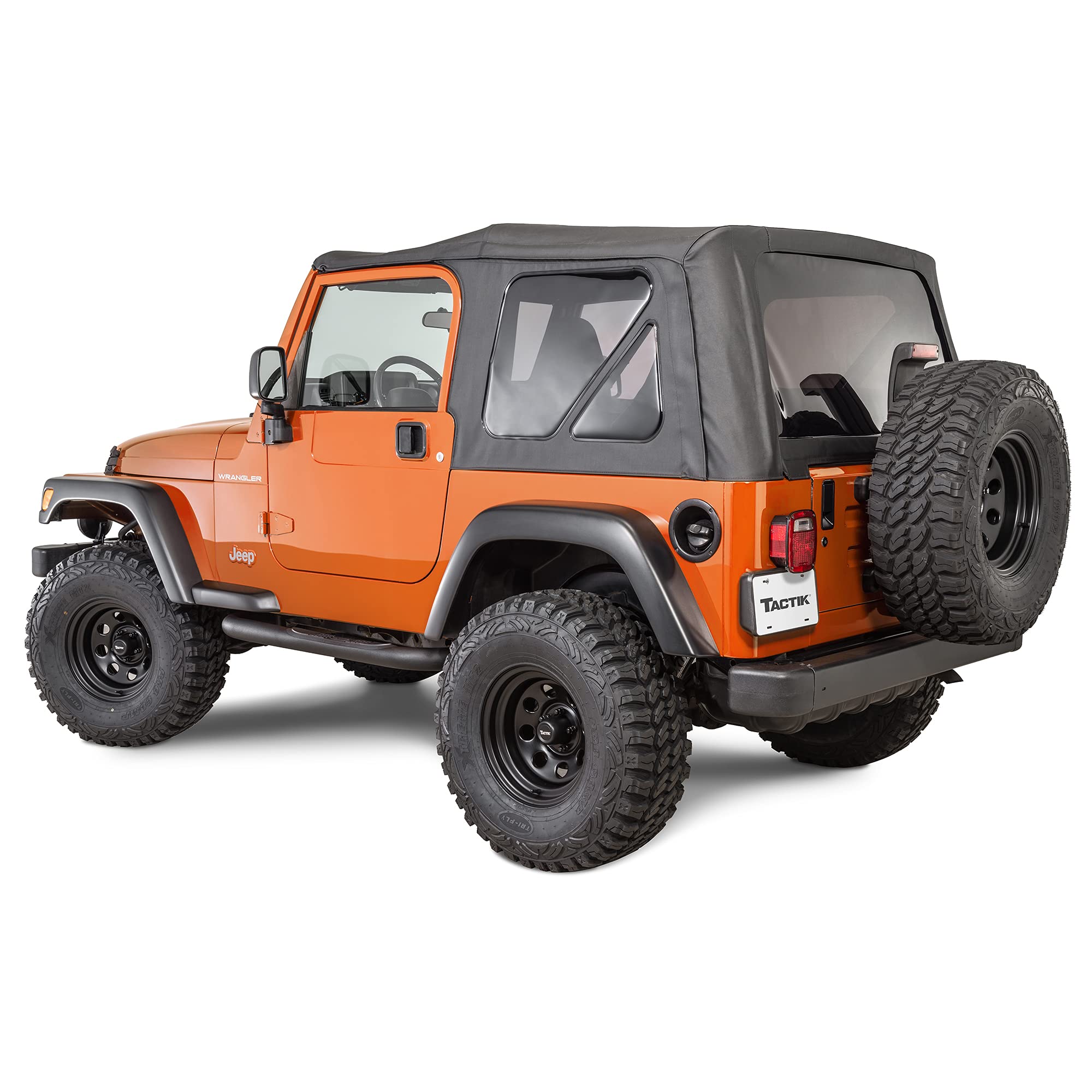 TACTIK fabric replacement soft top for Jeep TJ with precise fit and coverage