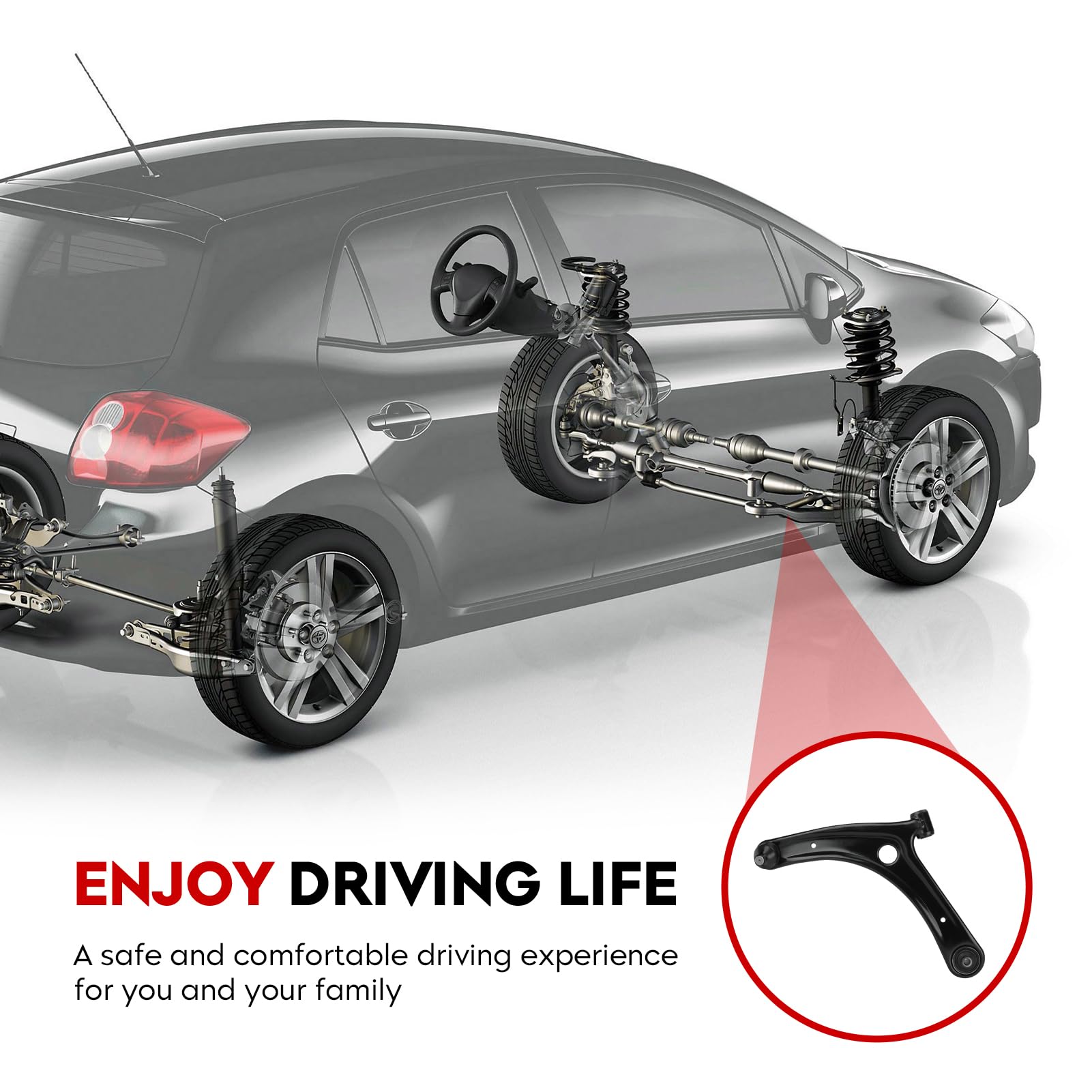 TadaMark front sway bar end link left improves cornering stability