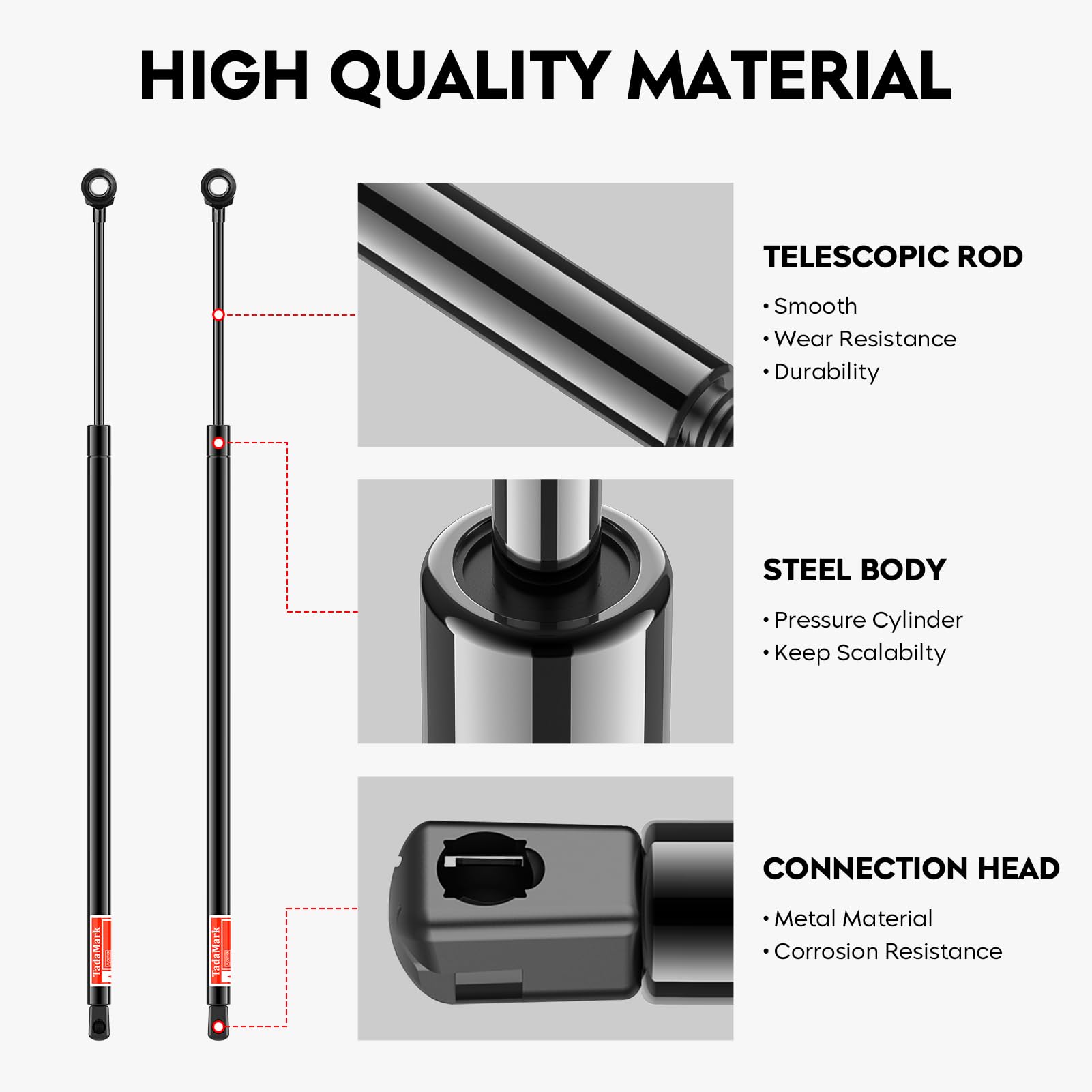 TadaMark tailgate lift supports with reference numbers 4860 SG130019 for compatibility