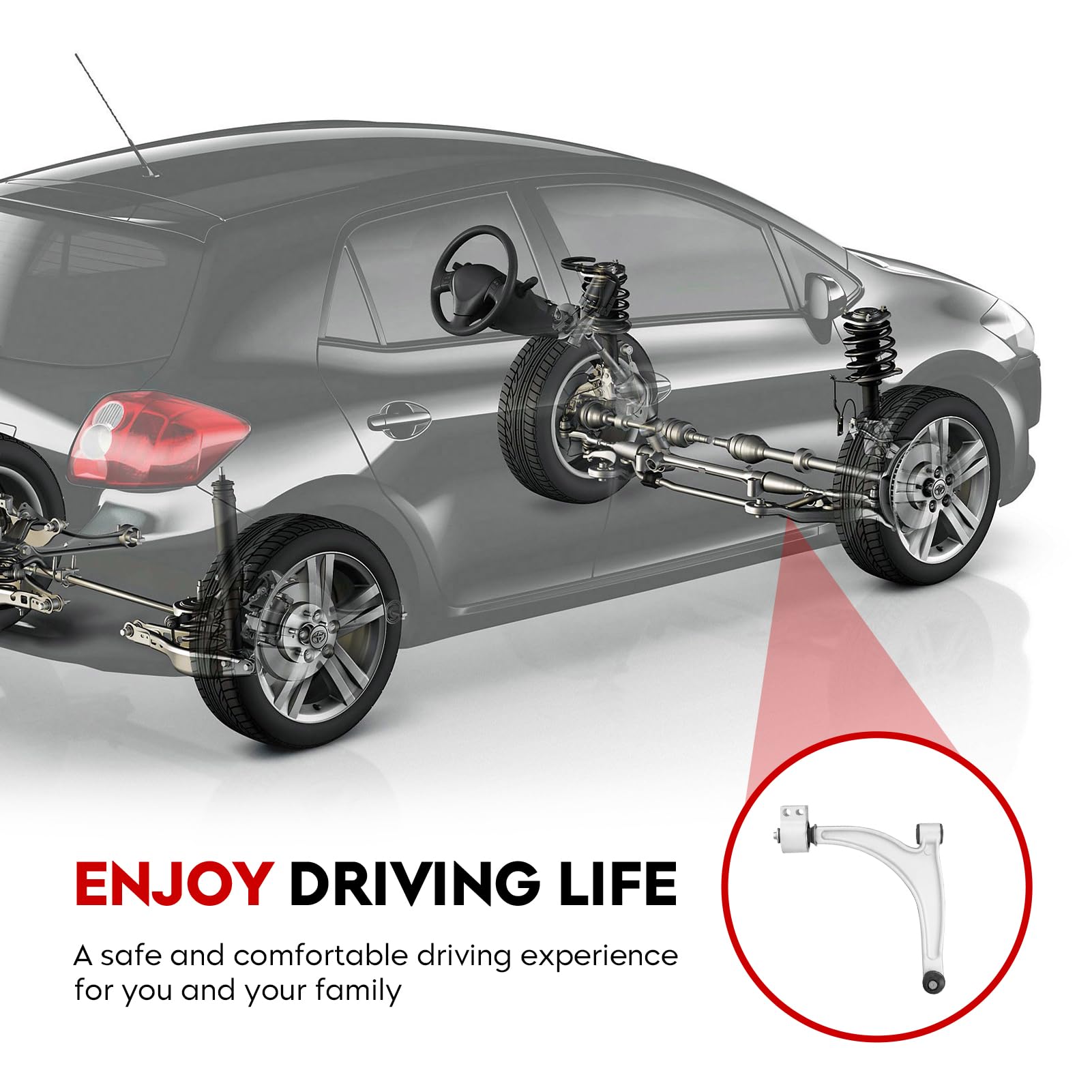 TadaMark front sway bar end link for Malibu, reduces body roll.