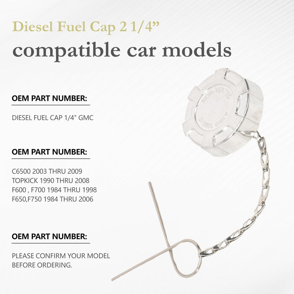 Taesayl diesel cap with safety chain prevents loss on rough roads.