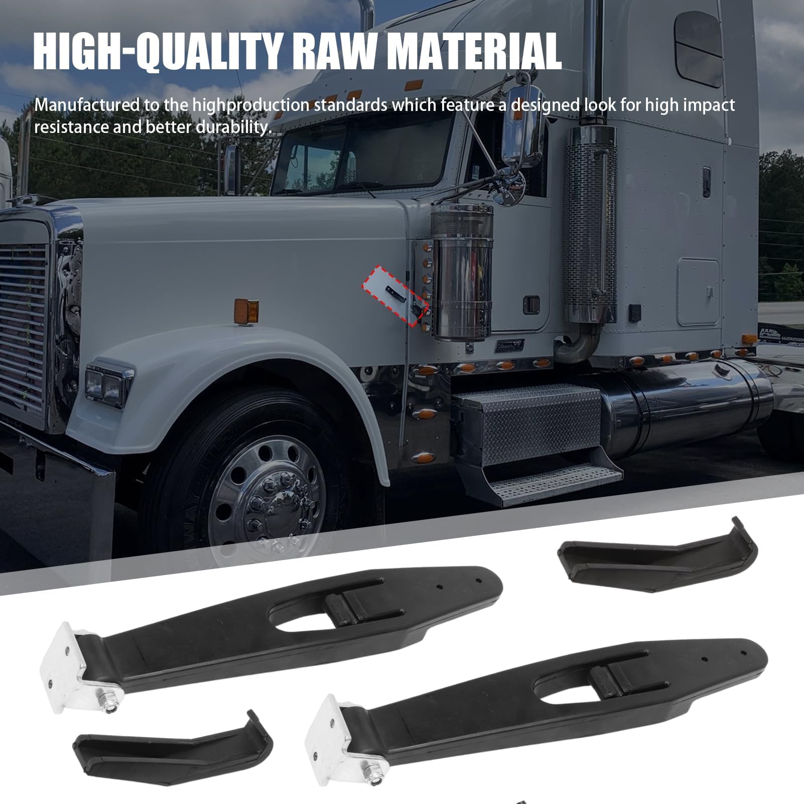 Taesayl hood latch kit compatibility list notes Freightliner Classic XL and models.