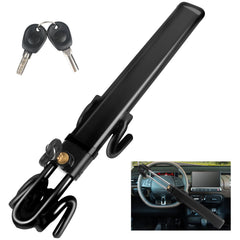 TAEYONK steering lock demonstrates universal fit for many vehicle models.