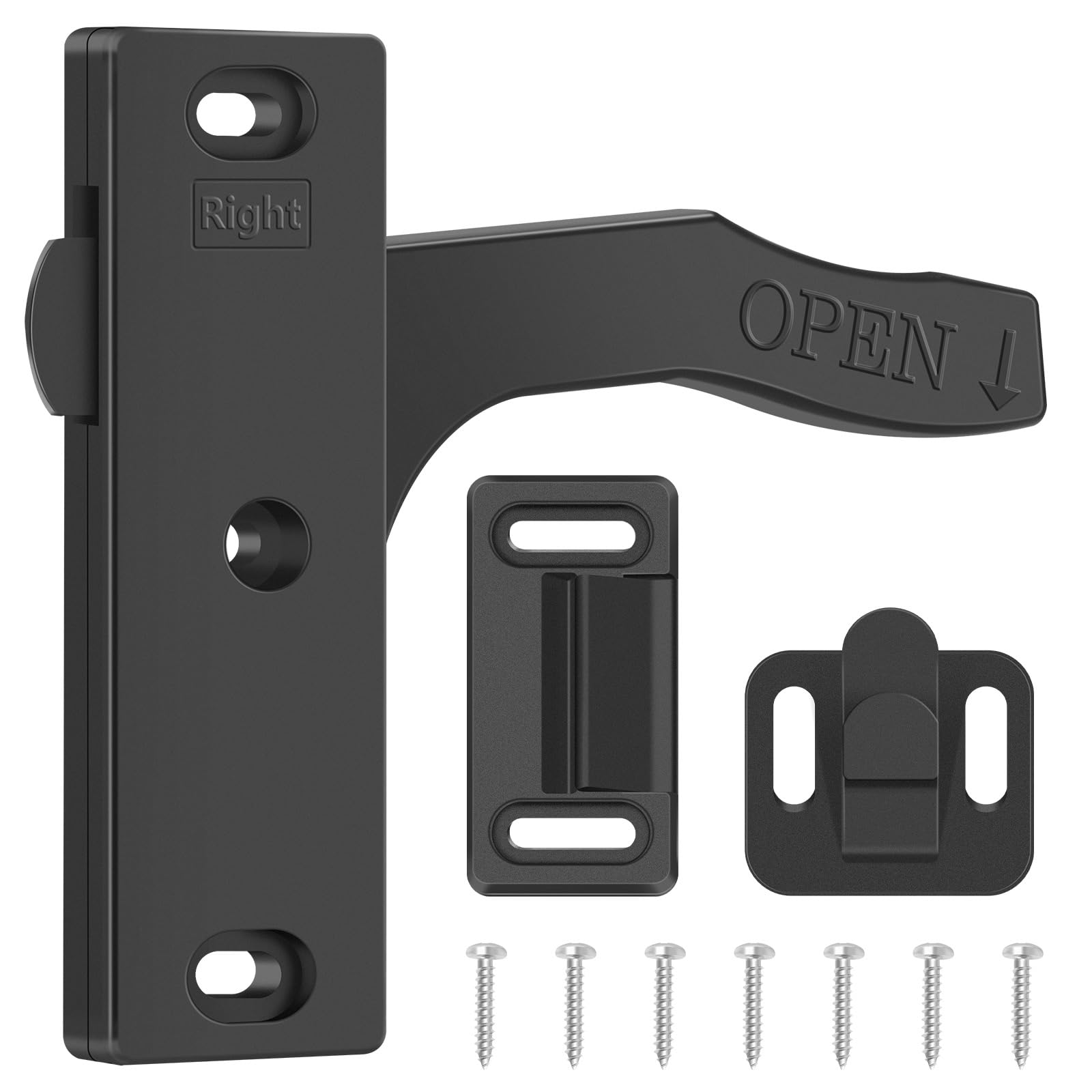 TAGLLY all-metal RV screen door latch, right-hand design for secure operation.