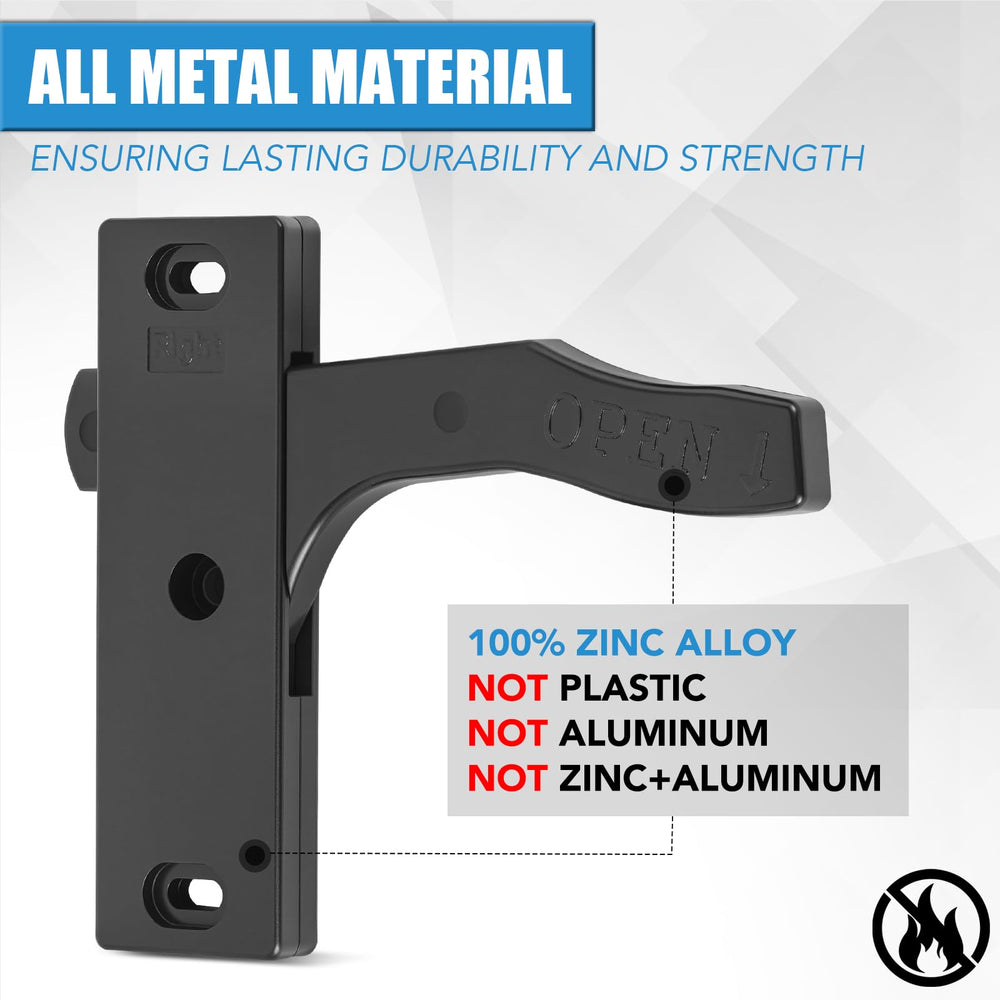 TAGLLY zinc alloy handle with ABS accents for quieter trips.