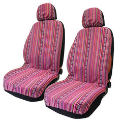 TAGMORE pink seat cover with hippie boho stripes enhances style while protecting upholstery
