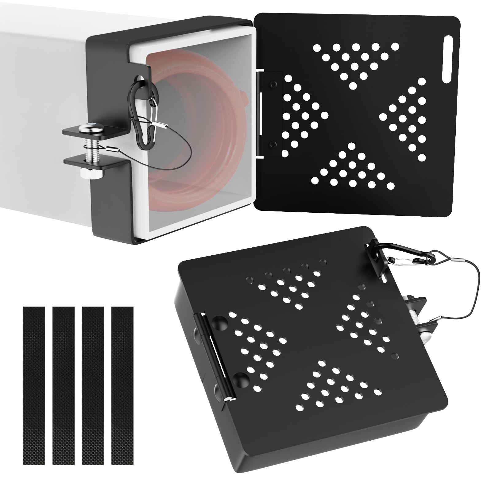 TagRecove aluminum RV bumper end cap 2-pack secures storage with a durable, rust-resistant design.