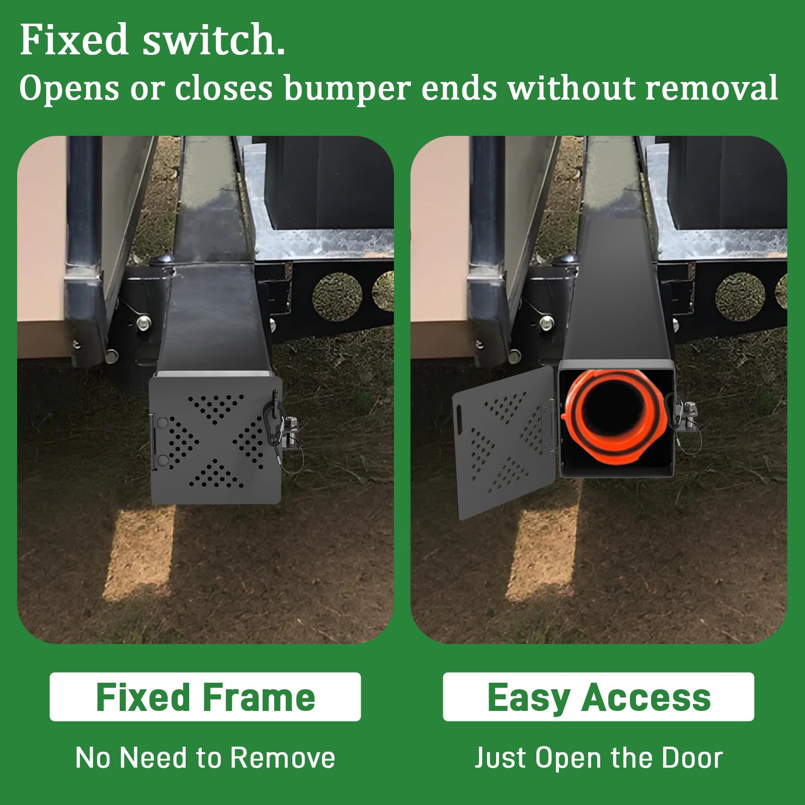 TagRecove vent-hole design keeps leaves and debris out while preserving ventilation.