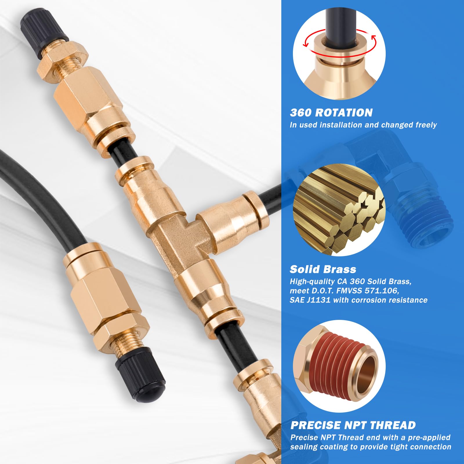 Taiidaues quick-connect fittings simplify installation and maintenance.