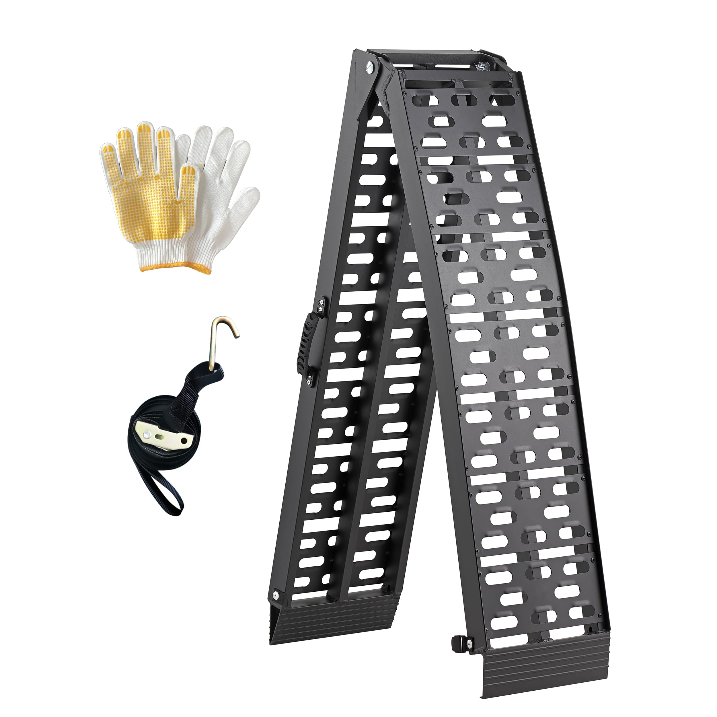 TaiH Leo 7.5ft ramp side view for safe motorcycle loading.
