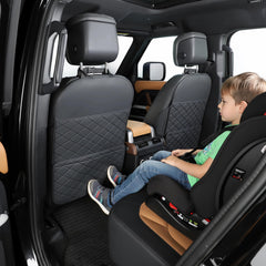 TAIKOO kick mat protector cleans easily after messy car rides.