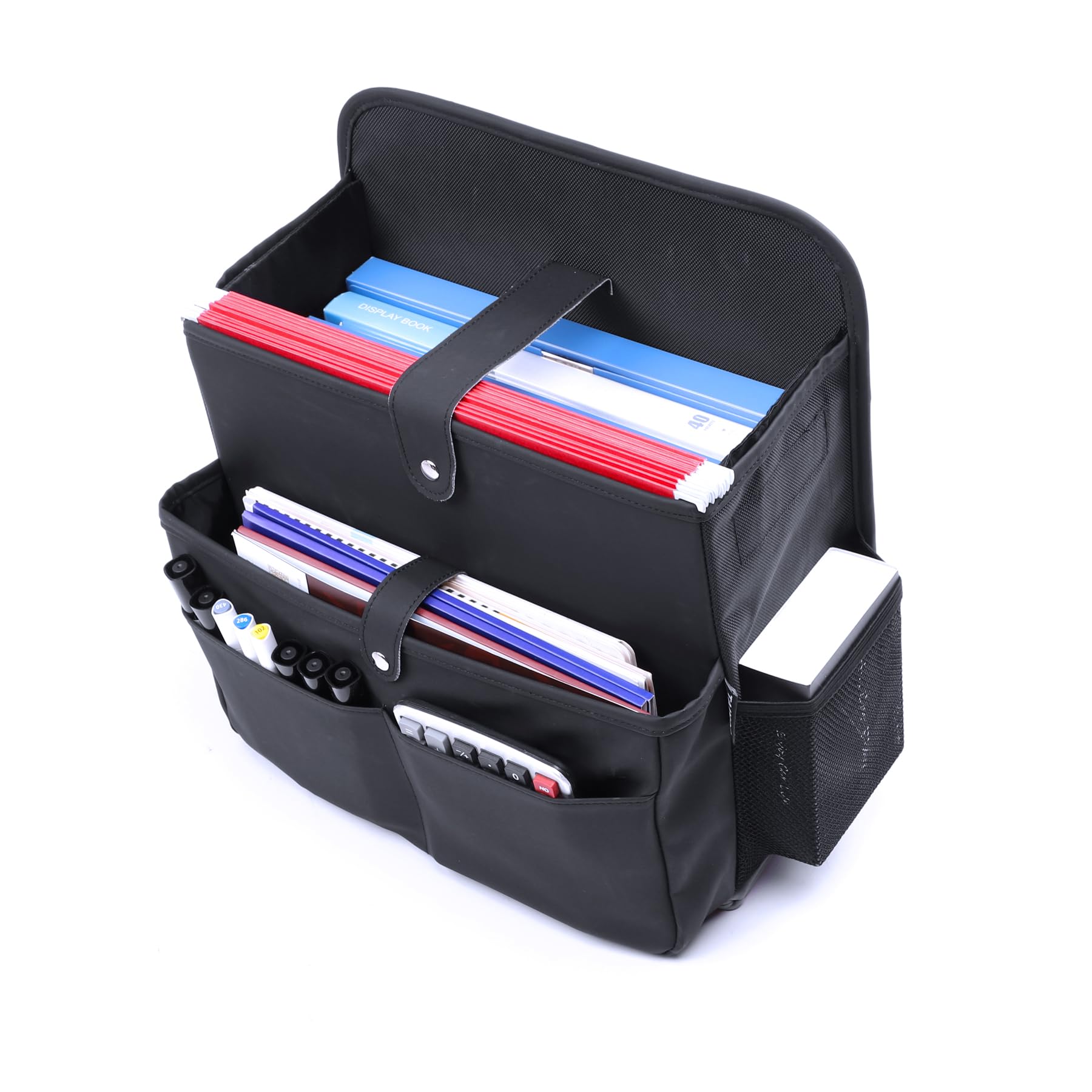 TAIKOO car seat organizer front pocket setup keeps documents within easy reach for quick access