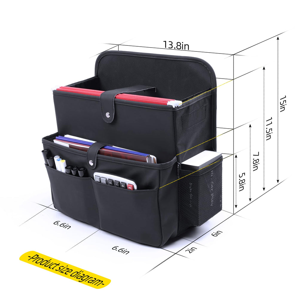 TAIKOO car seat organizer large pocket fits A4 folders and tablets for quick access