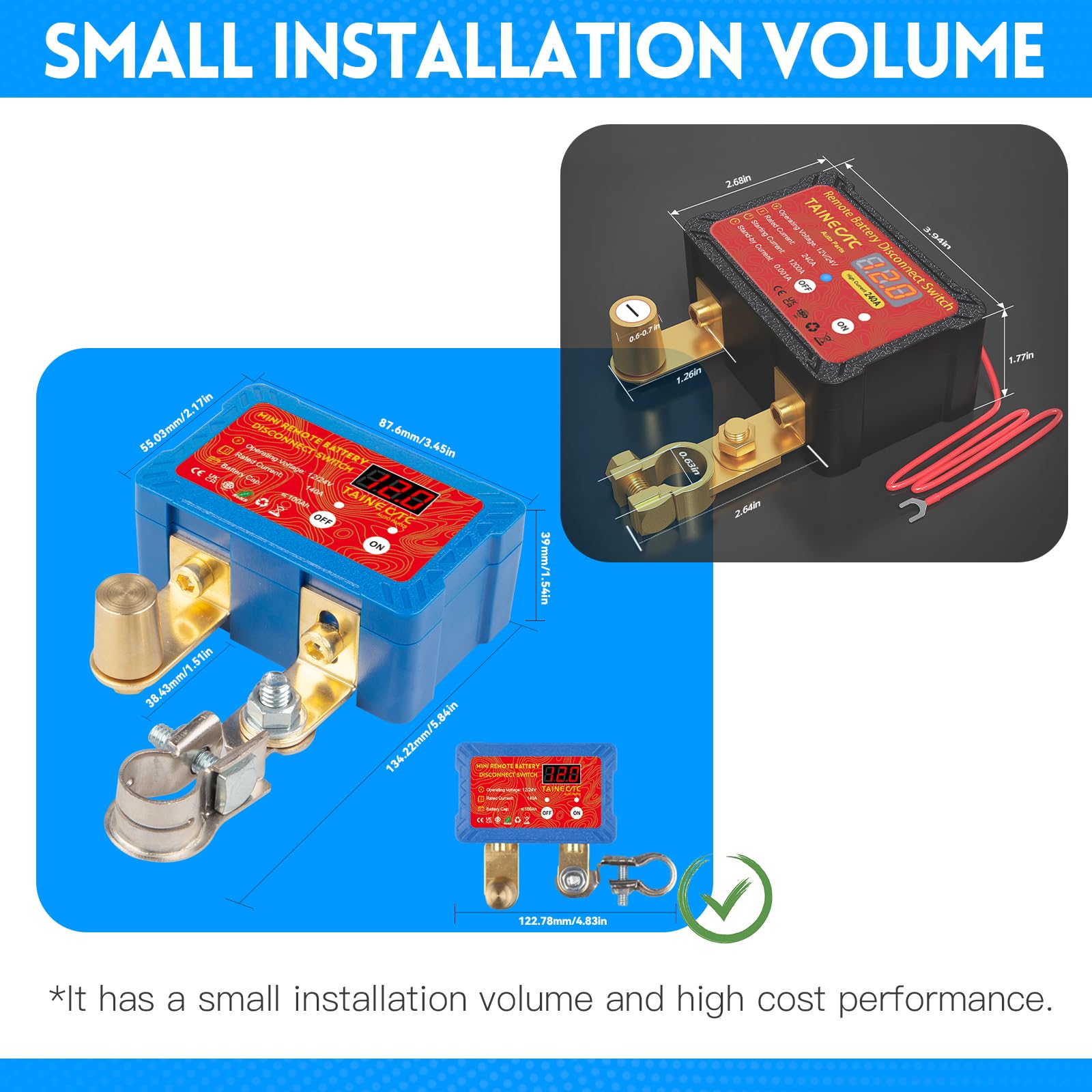 TAINECTC installation wiring highlights easy negative-terminal connection