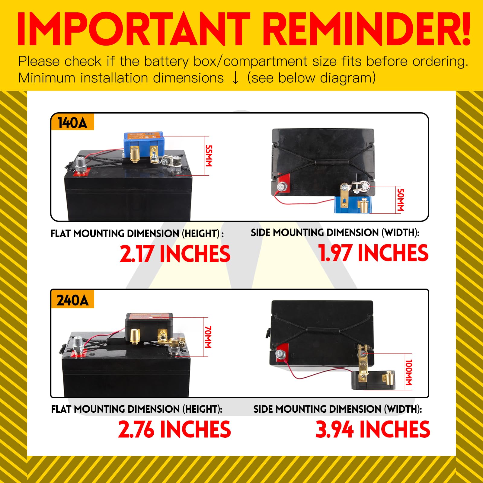 TAINECTC LED display on the kill switch provides real-time voltage readout