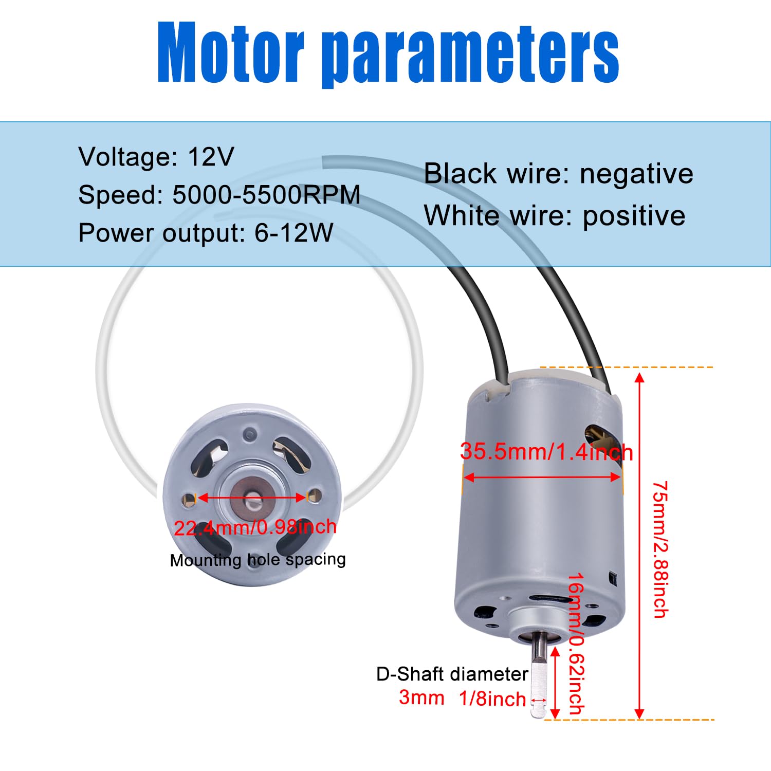 Taiss 12V D-shaft motor powers reliable exhaust ventilation