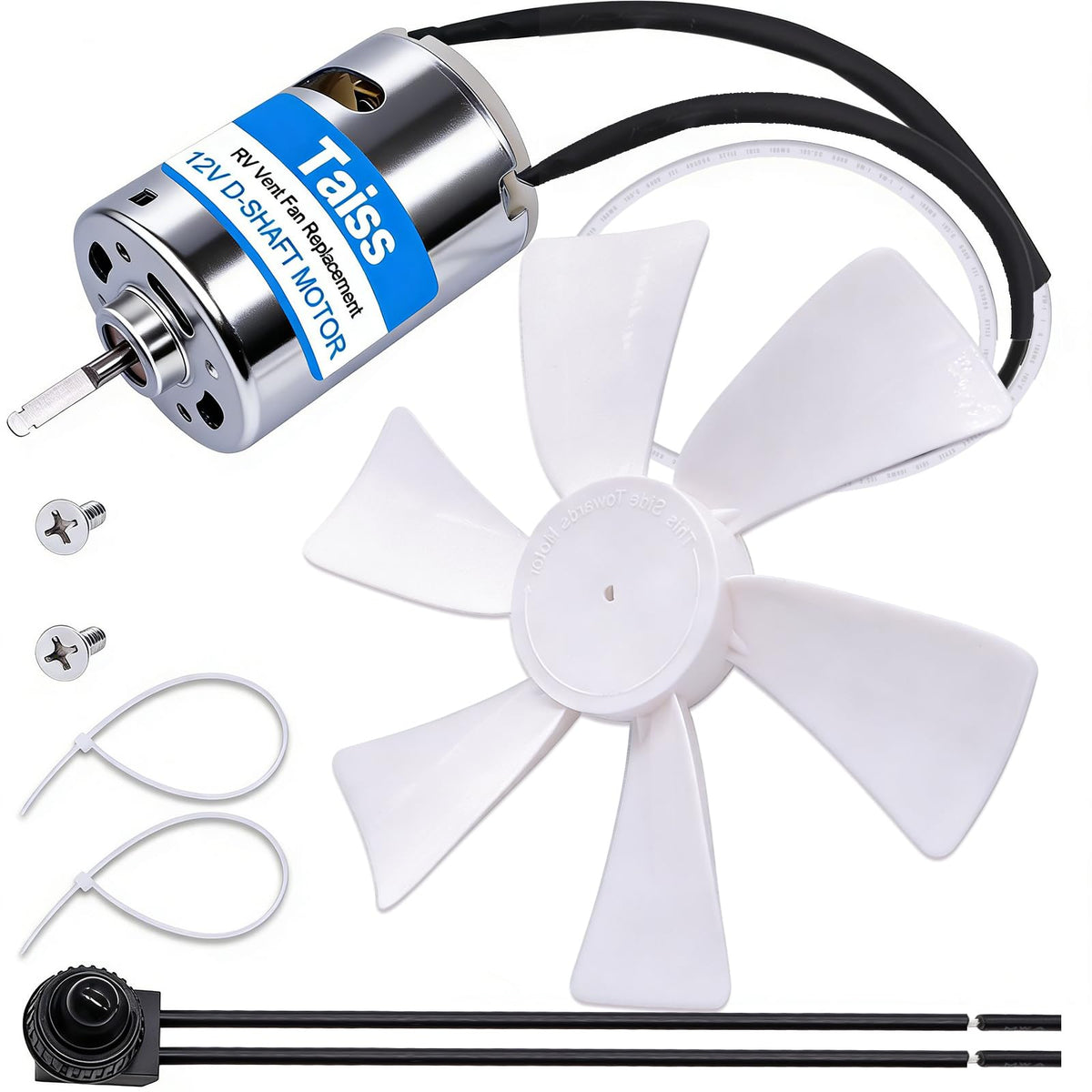 Taiss 6-inch RV vent fan blade for improved airflow in small spaces