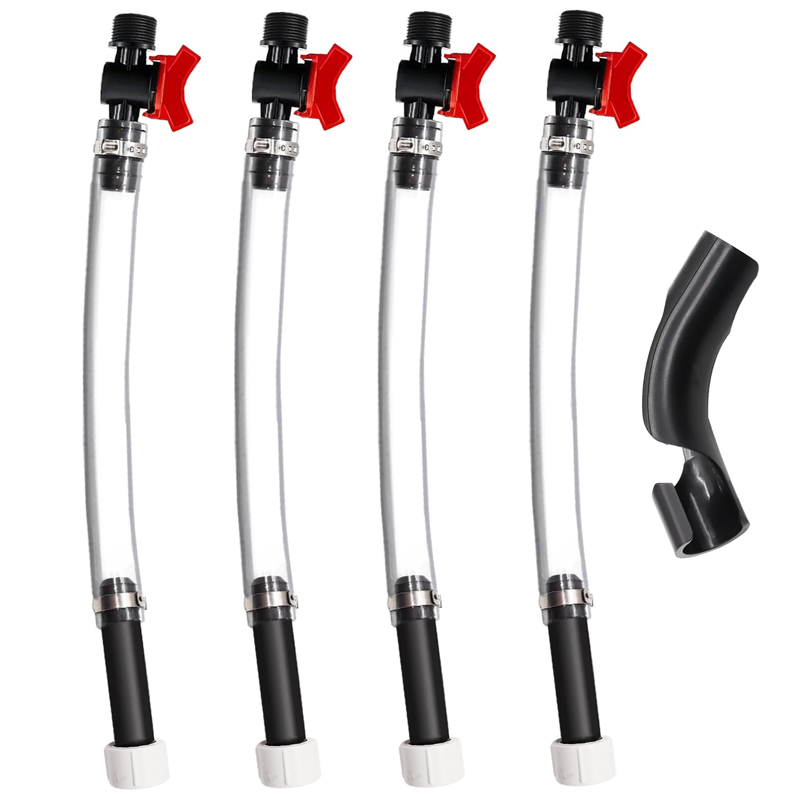 Taiss racing fuel jug hose with ball valve for precise fuel control during refueling.