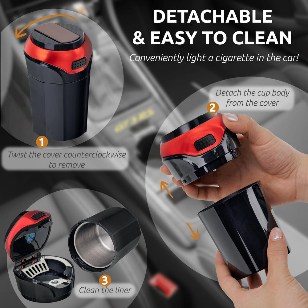 TAKAVU ashtray USB charging powers the built-in lighter