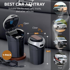 Detachable liner on TAKAVU ashtray simplifies cleaning and keeps cup holder tidy
