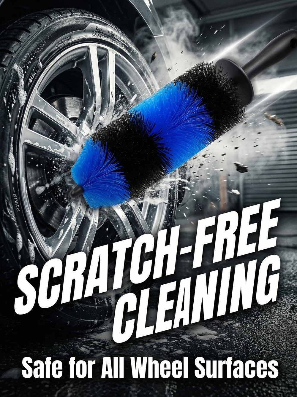 TAKAVU Master Wheel Brush durable handle stays steady during detailing.