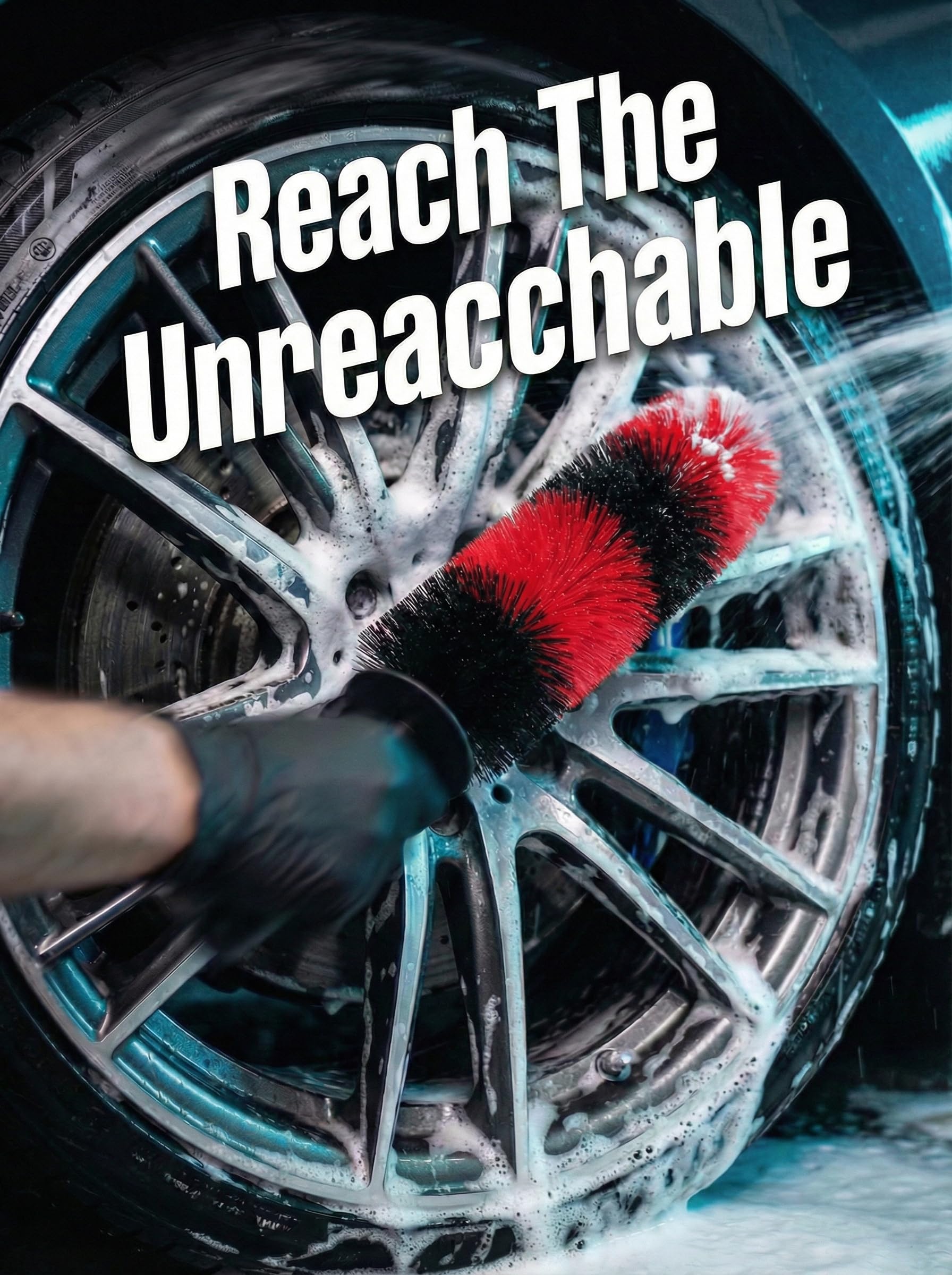 TAKAVU brush features a 9.5-inch head for faster wheel cleaning.