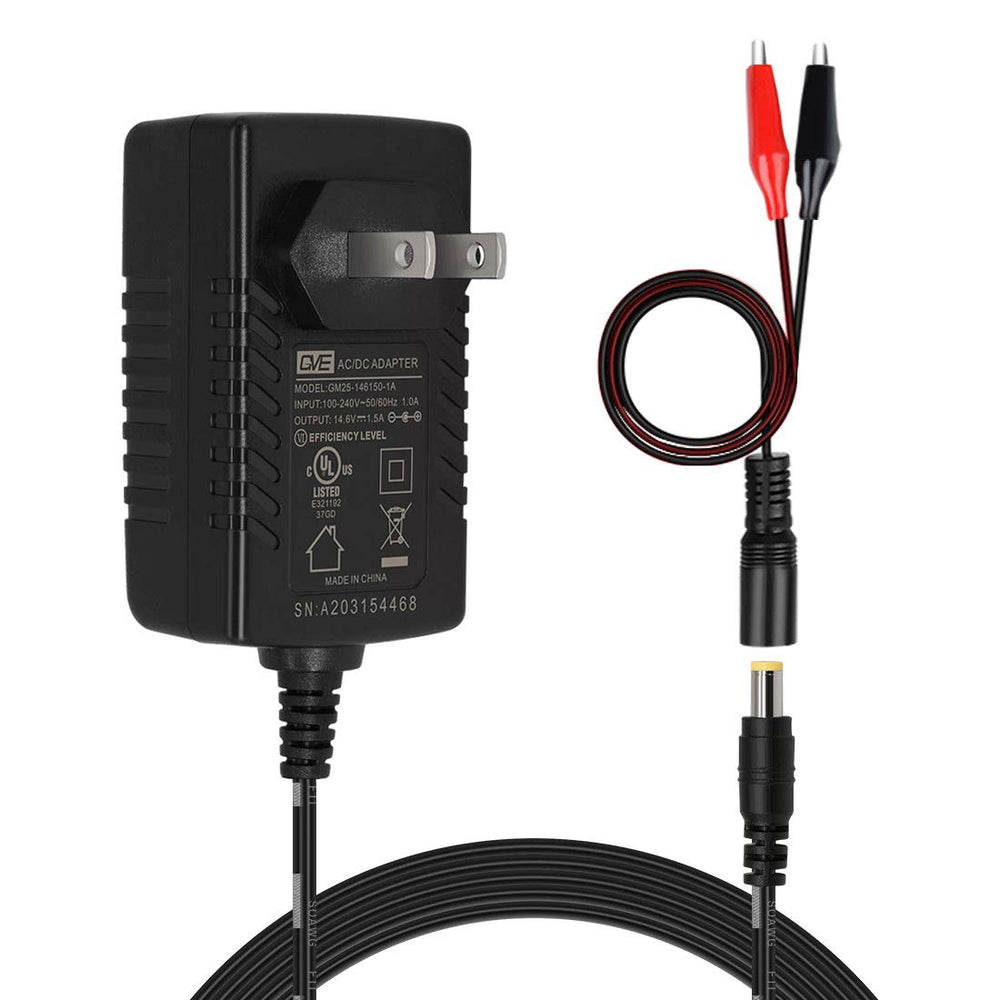 TalentCell AC/DC charger front view, compact design ideal for safe 4S LiFePO4 charging