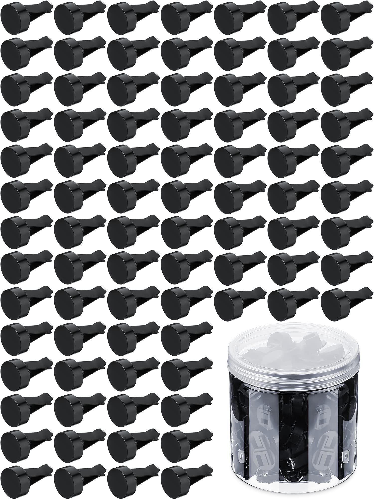 Tallew 100-pcs metal car air vent clips with plastic slot head for secure decoration